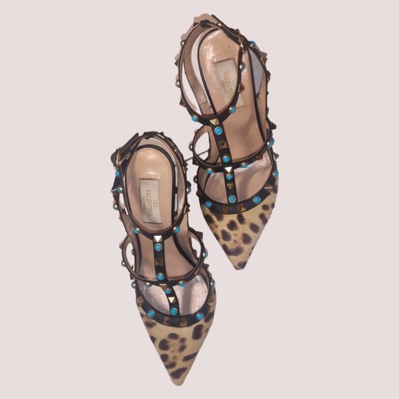 Valentino Garavani Rockstud Leopard Stilettos !!! - Picture 7 of 11